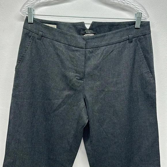Max Mara Weekend Trouser Pants Relaxed Wool Knit Pant Pinstriped Gray Size 42 - Picture 3 of 10